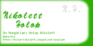 nikolett holop business card